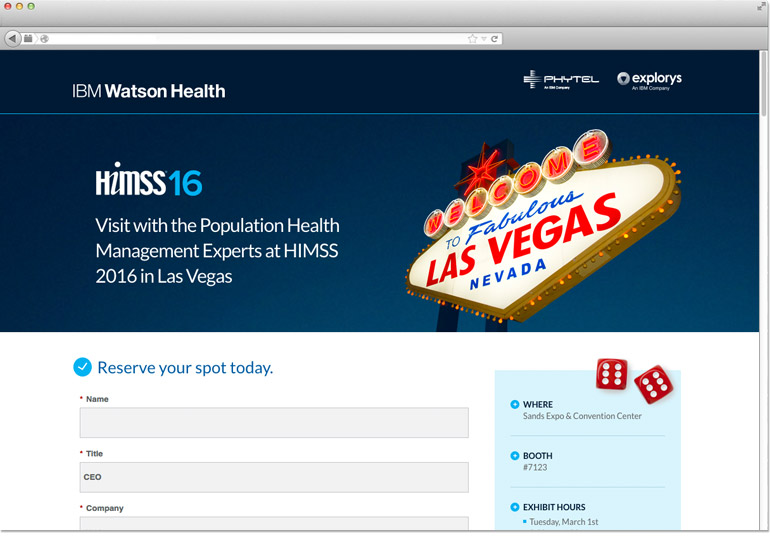 IBM Watson Health Landing Page